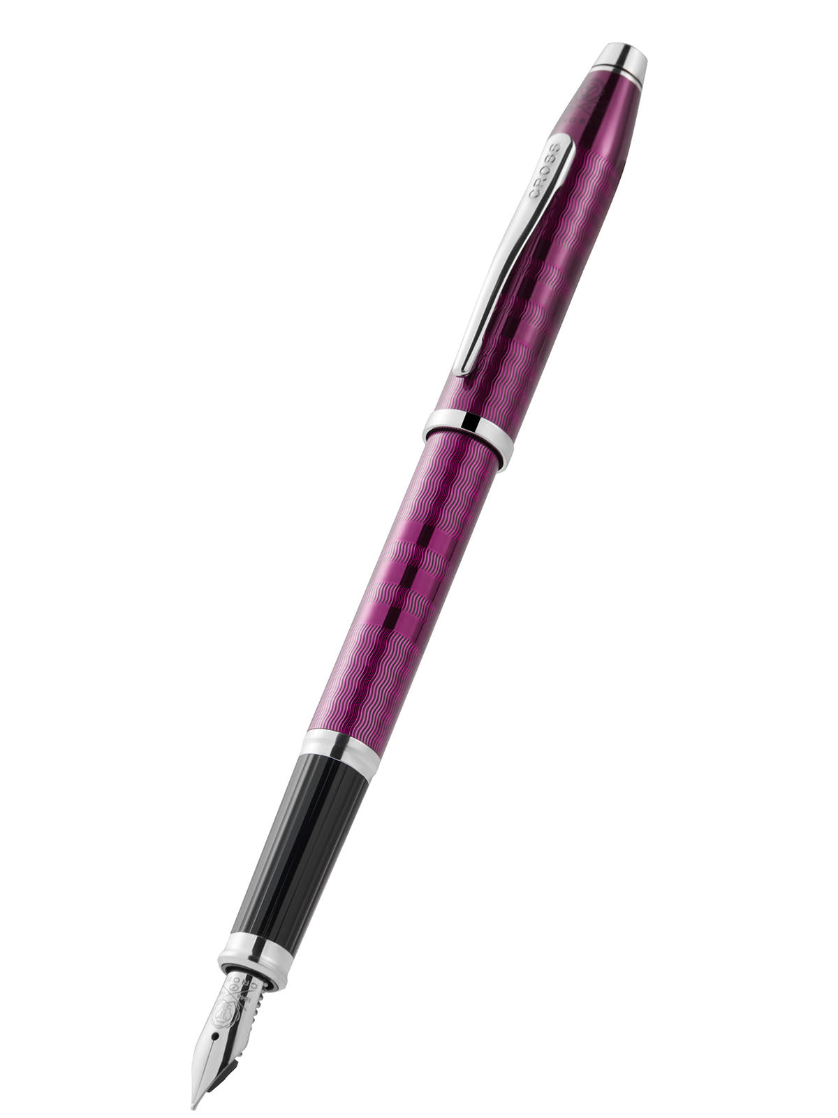 Century® II fine nib fountain pen, midnight plum barrel with silver cap and clip, nib shown