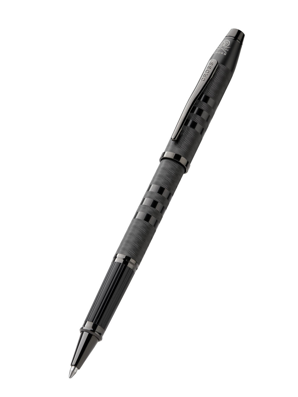 Midnight black Cross rollerball pen with sectioned barrel grip