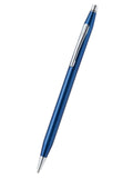 Classic Century ballpoint pen, translucent cobalt blue engraved diamond pattern
