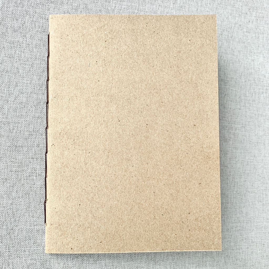A6 kraft notebook insert cover, plain textured paper sheet