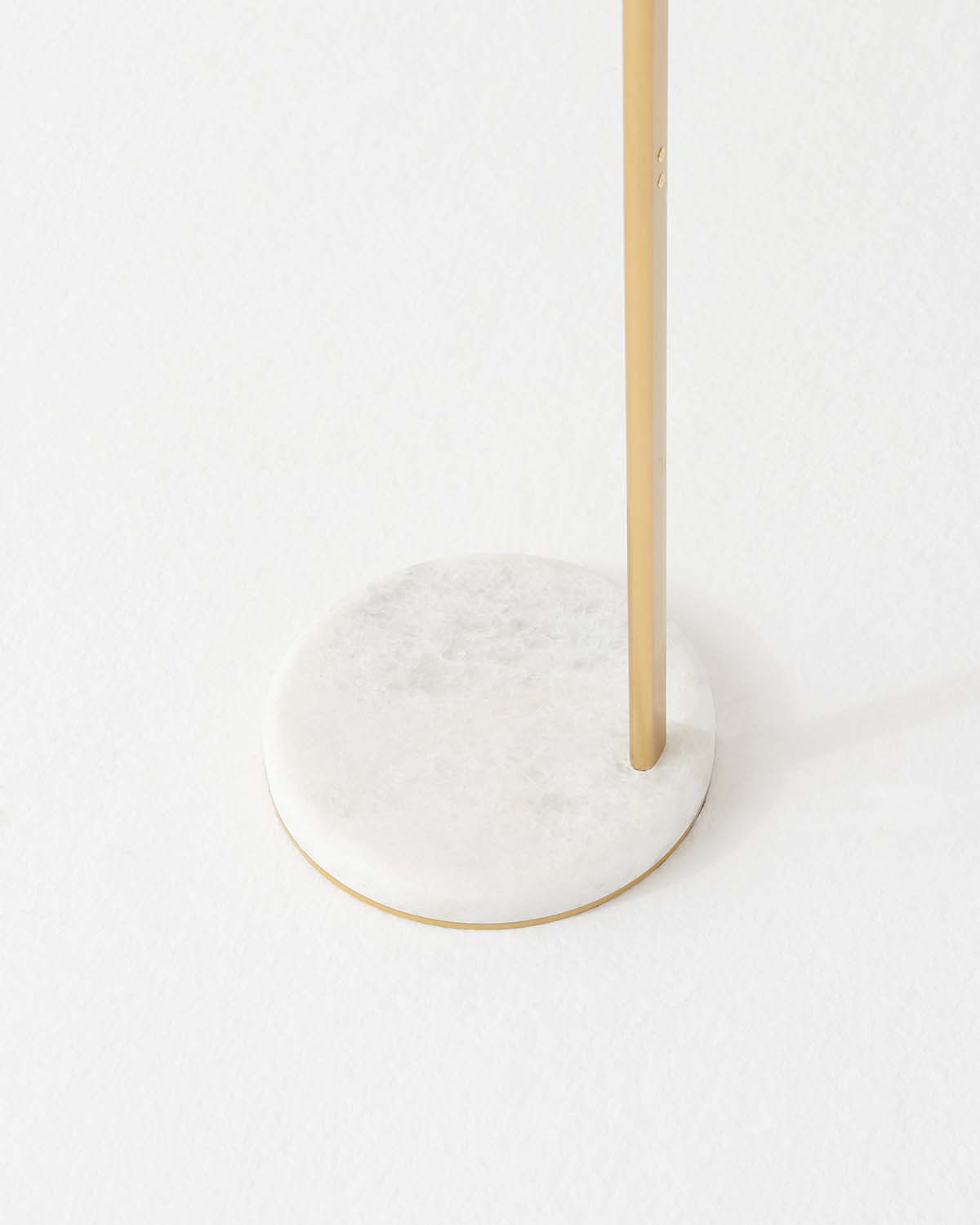 Floor lamp base and gold stem with circular foot
