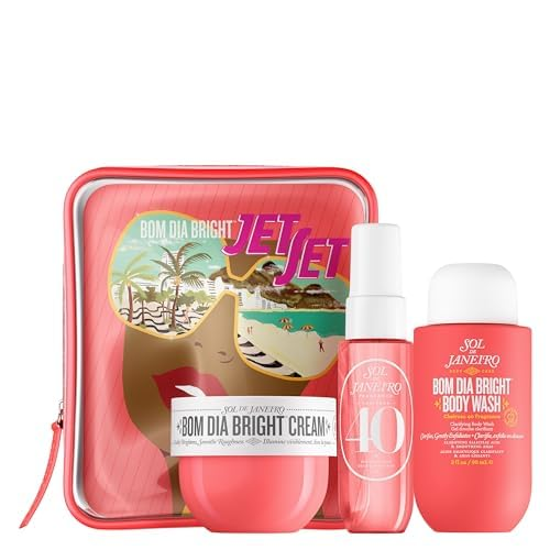 Cheirosa 40 travel body care set with body cream, body wash, and mini jar in zip case