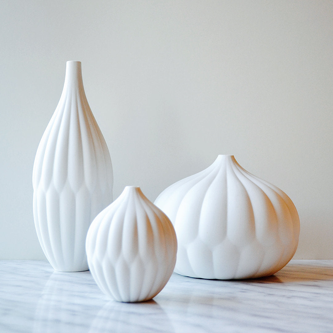 Large Textured Porcelain Vase