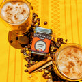 Spicewalla Pumpkin Spice seasoning tin with ground pumpkin spice and coffee beans