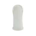 M-Pets silicone finger toothbrush thimble with soft bristles, light gray