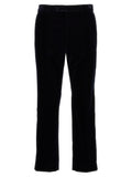 Gucci cotton casual pants for men, dark solid color, straight-leg fit