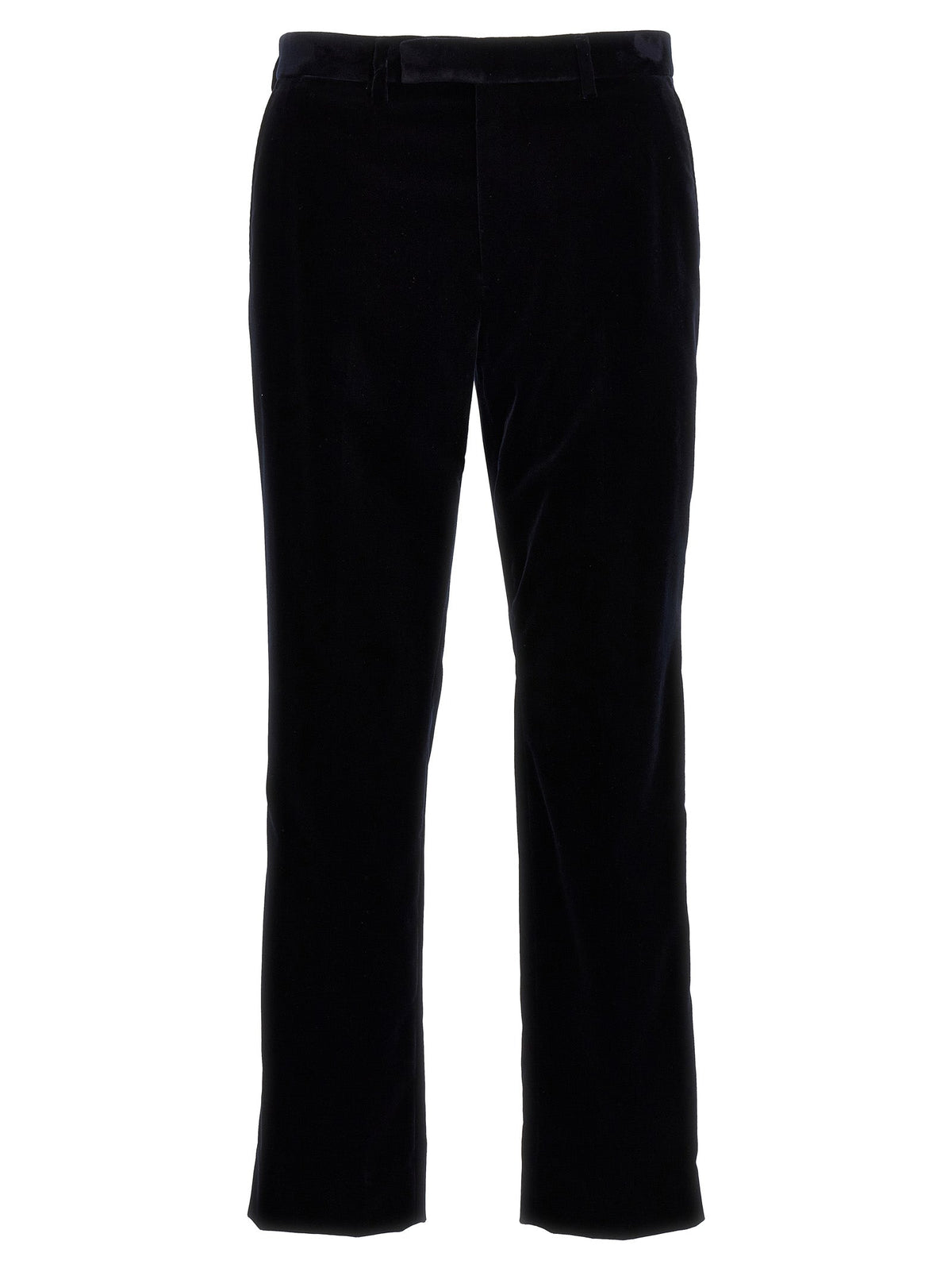 Gucci cotton casual pants for men, dark solid color, straight-leg fit