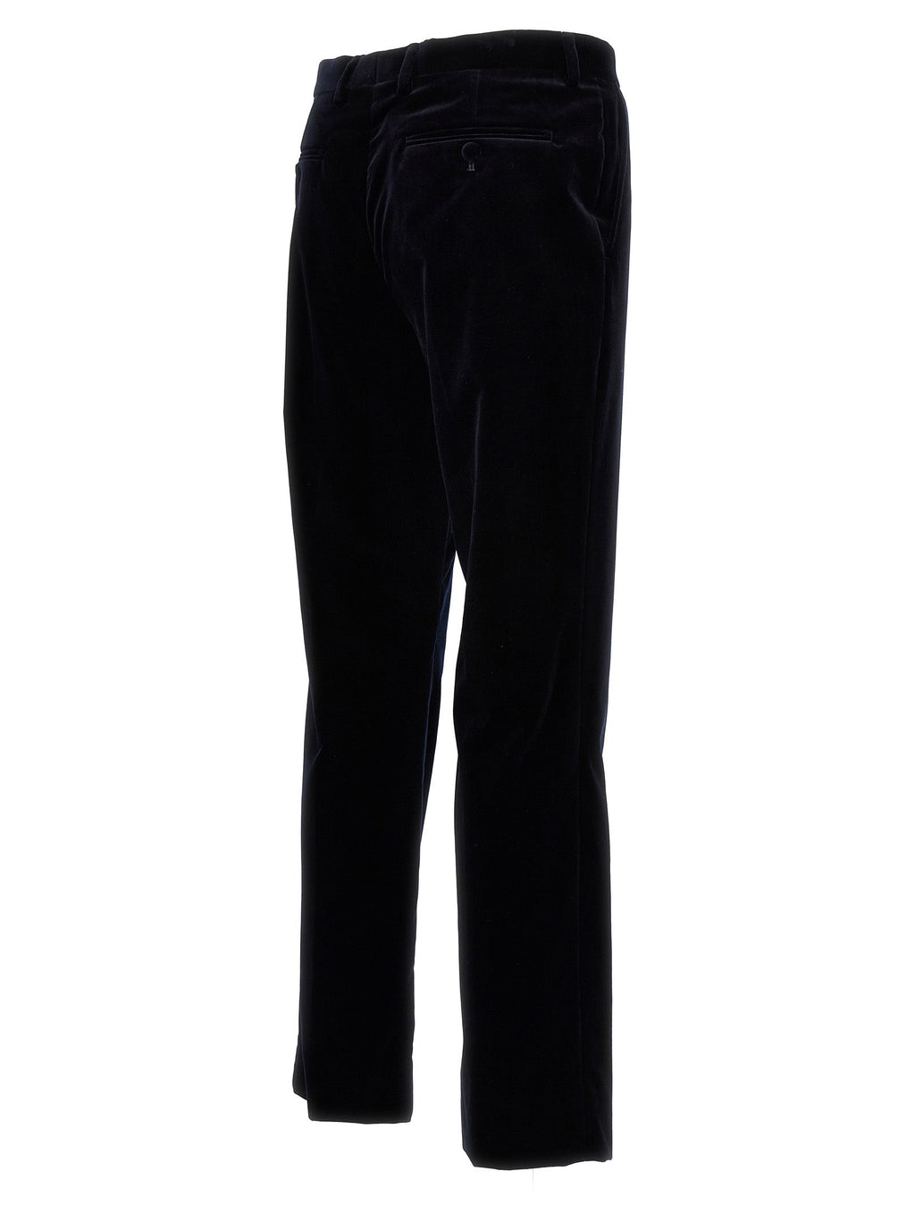 Gucci cotton casual pants for men, dark solid with belt loops and side pockets