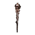 Skull magic wand with brown skull head and long staff