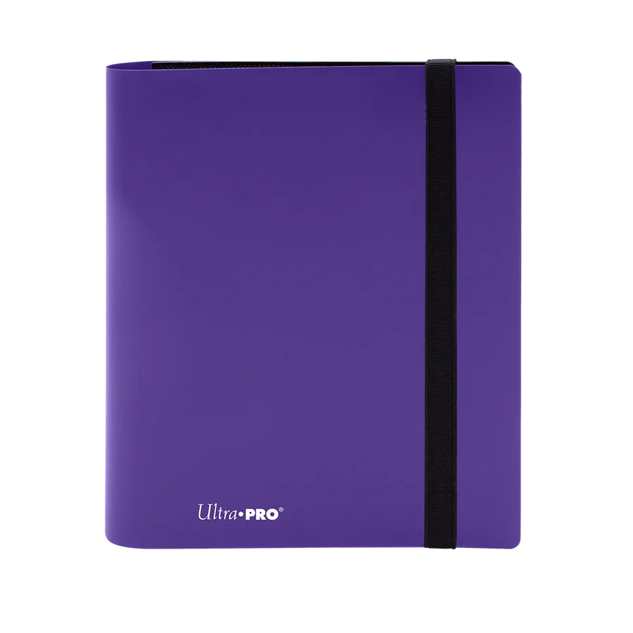 4-pocket PRO binder, purple cover with black spine strip and Ultra-Pro mark