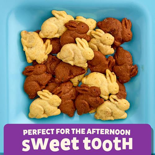 Mixed bunny graham cookies in a bowl, sweet snack promo