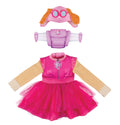 Toddler deluxe tutu dress costume: pink skirt, character vest and orange faux-fur sleeves
