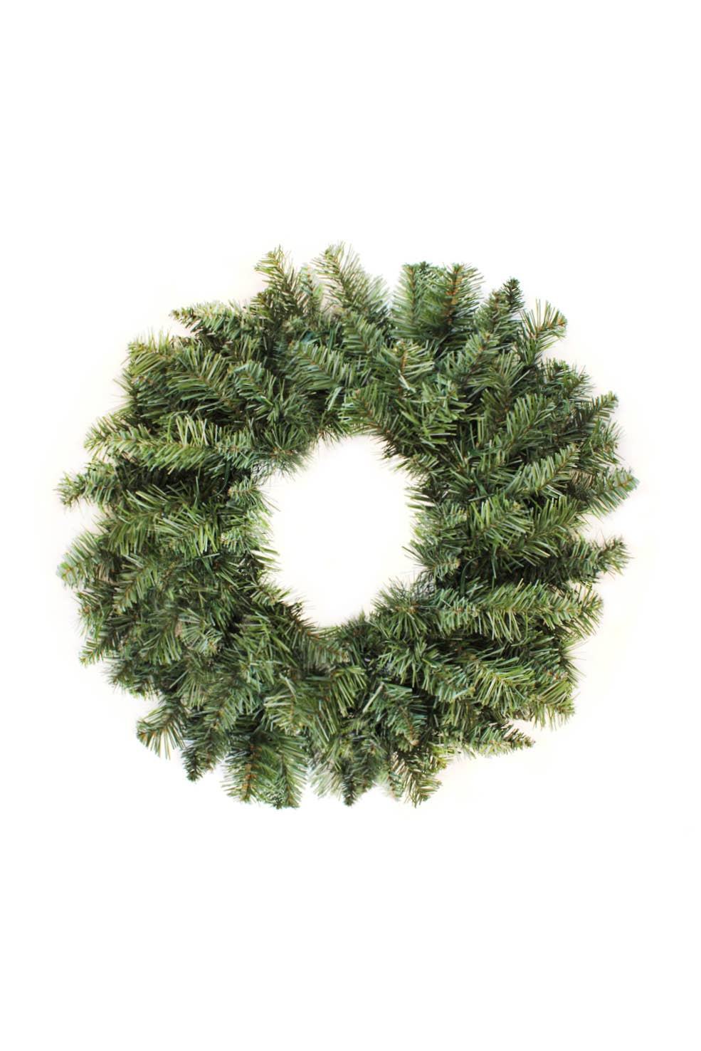 24-inch pine wreath with dense green tapered tips