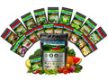 Assorted vegetable herb seed packets with B&M FARMS seed vault pouch