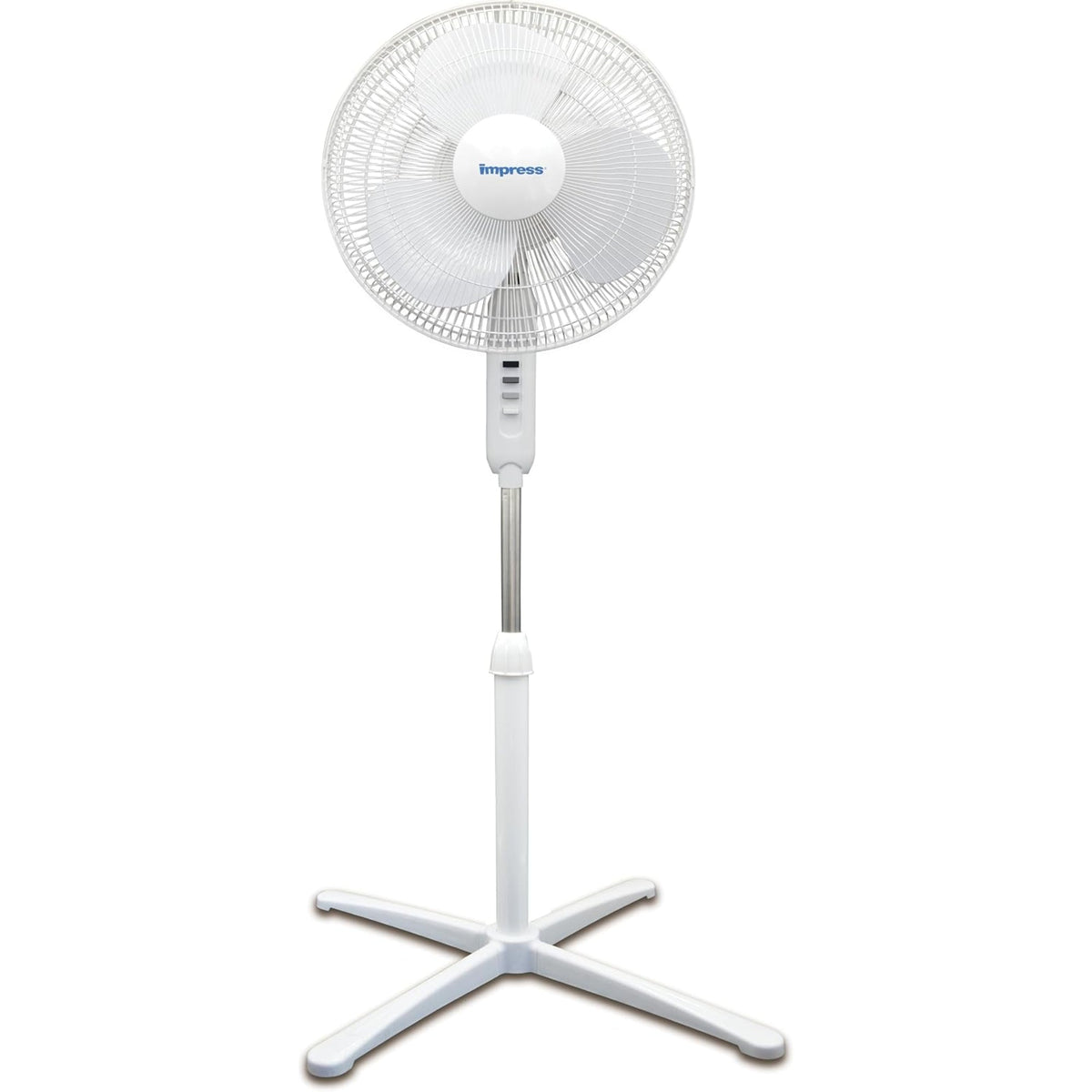 Impress Easy Assemble 16-Inch Stand Fan - White - IM-726W