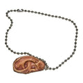 Zombie cut-off ear necklace with bead chain and realistic ear charm