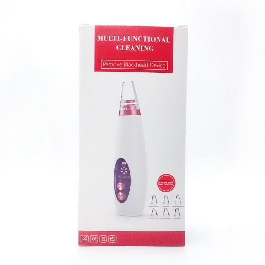 Boxed microcrystalline blackhead remover device with pictured handheld unit