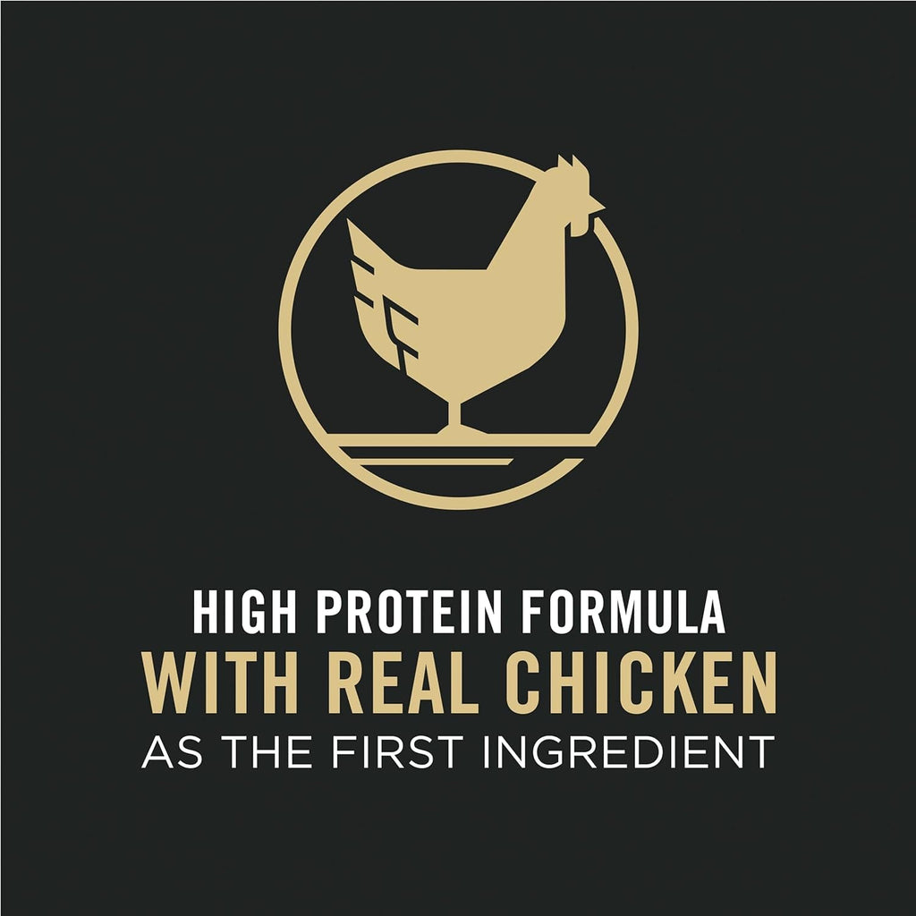 High-protein cat food formula featuring real chicken as the first ingredient