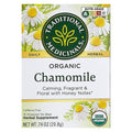 Organic chamomile herbal tea box with daisies, calming floral blend, 16-count