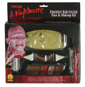 Freddy Krueger face and makeup kit with mask piece and makeup palette in box