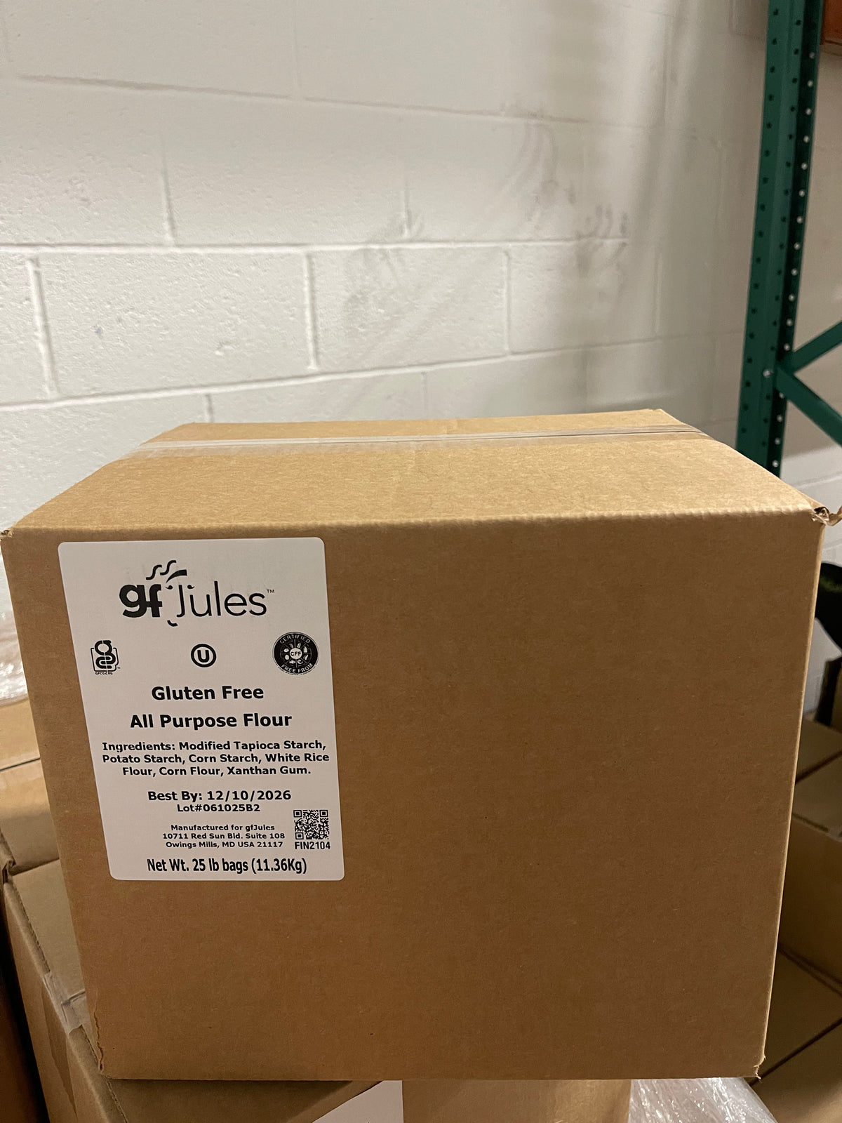 gfJules gluten-free all-purpose flour shipping box on floor