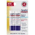 Aquaphor Lip Repair Stick SPF30 two-pack, chapped-lip balm tubes with blue caps