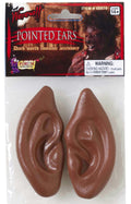 Brown pointed wolf ear tips costume accessory, latex-style