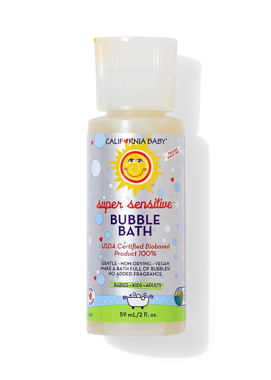 Fragrance-free bubble bath bottle, small size with blue front label