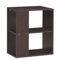 2-Tier Side End Table with Storage Shelves