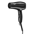 Conair black 1875-watt hair dryer with concentrator nozzle and control buttons