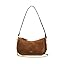 Warm brown leather hobo bag with detachable chain strap and magnetic closure.