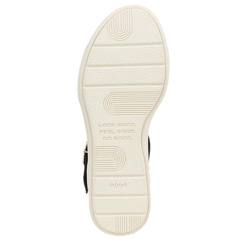 Sandal outsole with textured tread and embossed comfort message on white rubber bottom
