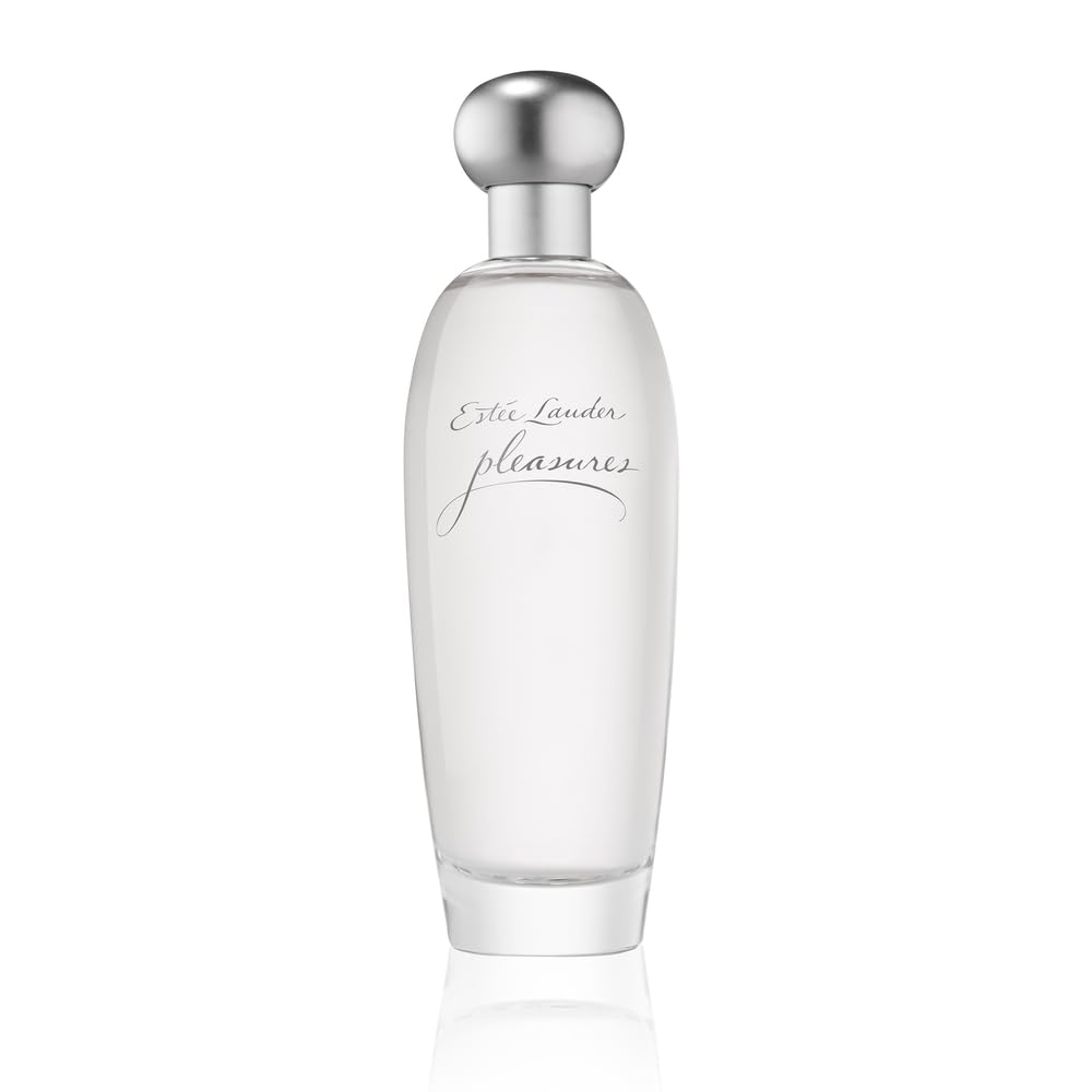 Estée Lauder Pleasures eau de parfum spray bottle with silver cap
