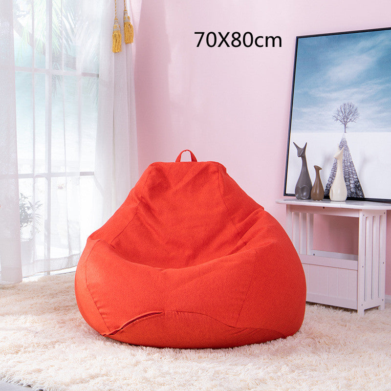 Red giant bean bag chair with carry handle, 70x80cm size