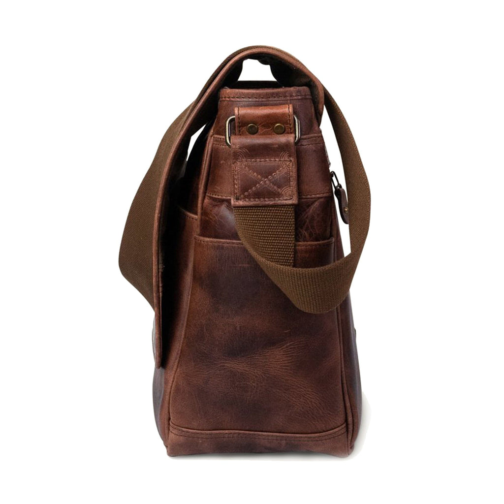 Wilson crossbody bag open top view with front pocket and adjustable shoulder strap
