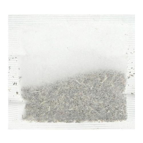 Herbal tea bag sachet with fine tea grounds