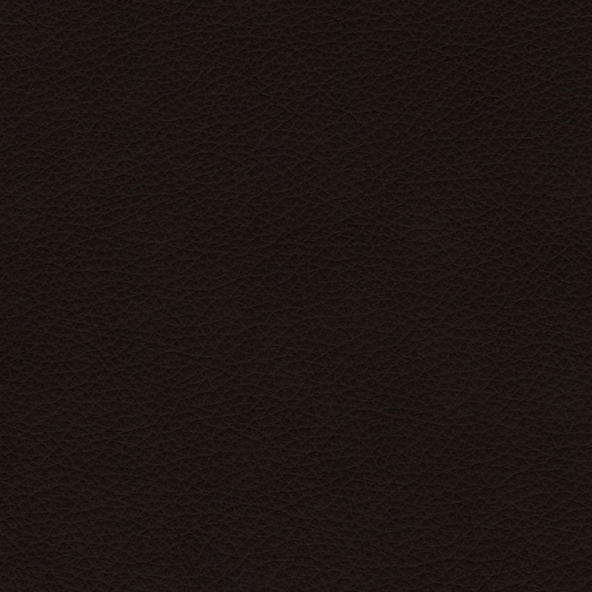 Chocolate leather ottoman upholstery texture close-up with fine grain and stitching.