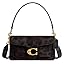 Quilted shoulder bag in dark plum with chain strap, front flap, and turn-lock clasp.