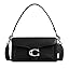 Quilted small shoulder bag with chain shoulder strap and logo plaque