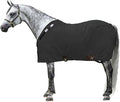 Dura-Nylon horse stable sheet, black, with front closure and surcingle straps