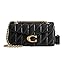 Quilted small shoulder bag with chain strap and front logo detail
