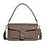 Quilted small shoulder bag with chain strap and top flap closure