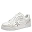 Coach women's Soho star sneakers, white with gold and gray star accents
