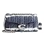 Quilted small shoulder bag with chain strap and flap front logo detail