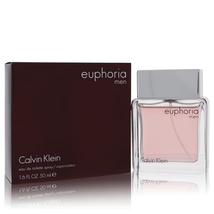 Men's Calvin Klein eau de toilette spray bottle with silver cap and dark box