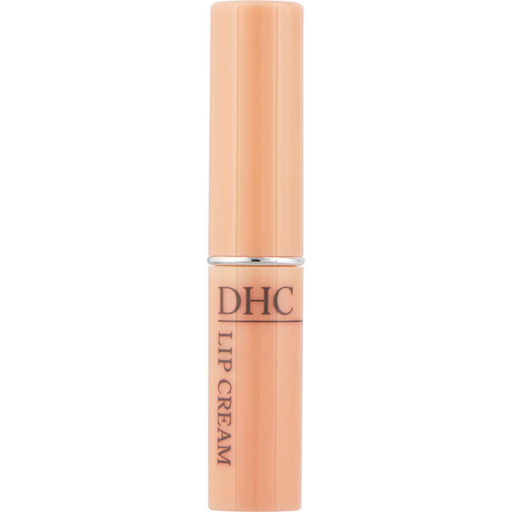 DHC Lip Cream lip balm tube, light peach shade with DHC and Lip Cream text