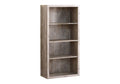 5-tier rustic brown wood-look bookshelf with open shelves