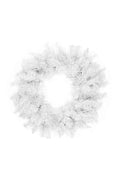 24-inch white tapered pine wreath with 120 tips