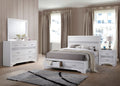 White queen bedroom set with bed, dresser, mirror, and matching nightstands