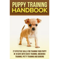 Paperback puppy training handbook with dog on cover and bold title text